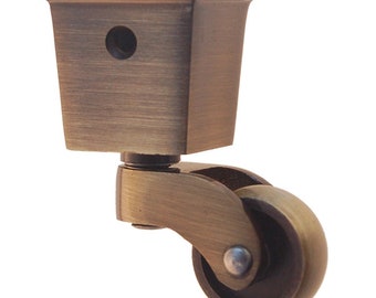 Cast Brass Square Cup Casters