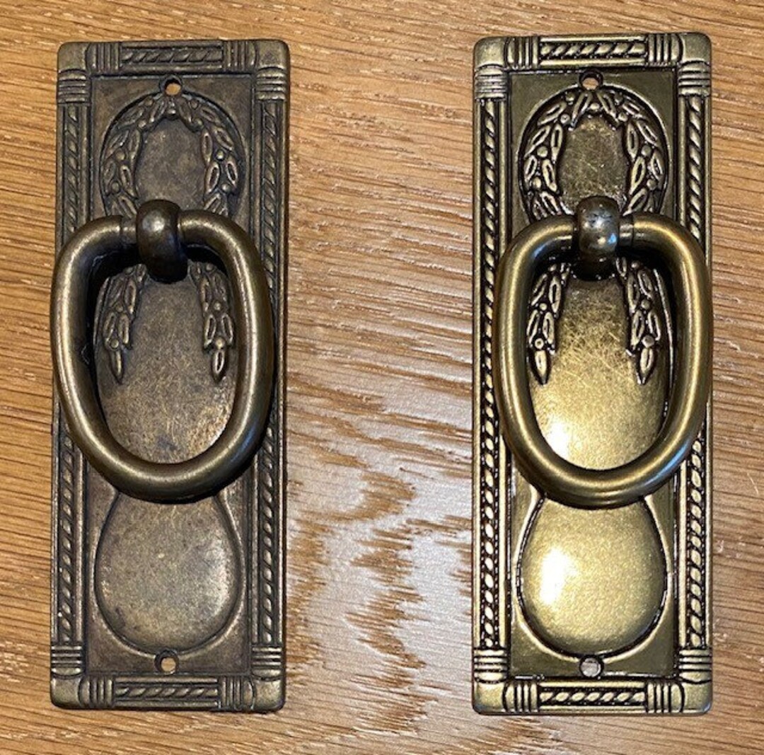 Arts & Crafts Drawer Pull Die Cast Brass Etsy