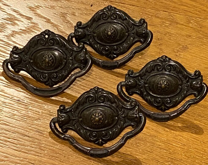 Original Depression Era Single Post Drawer Pull Set of 4 Etsy