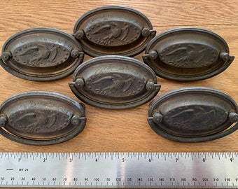 Colonial Revival Drawer Pulls American Eagle Set of 6