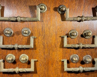 European Drawer Pulls Set by QCL Antique Patina