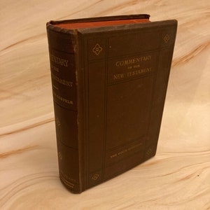 1881 Nieuwtestamentische bijbelcommentaar met kaarten en plattegronden - de vier evangeliën - (ref x245)