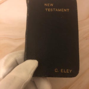 1800s Miniature New Testament Bible | “Daily Portion” Edition | Vintage Pocket Bible by Naval & Military Bible Society | C. Eley | Ref x479
