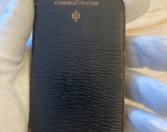 Libro de Oración Común de 1914, Mini Libro de Oración de Bolsillo de Cuero, Iglesia de Inglaterra - Ref. x342