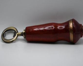 Rare Bloodwood Turned Wood Bottle Opener