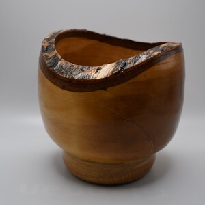 Turned Wood Ash Bowl with Natural Edge