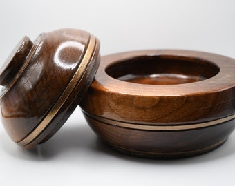 Walnut Turned Wood Decorative Bowl