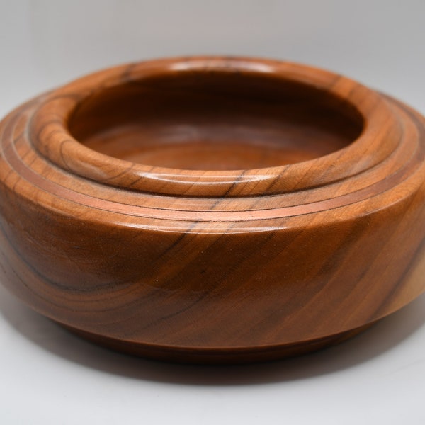 Unique Turned Apple Wood Bowl or Candy Dish