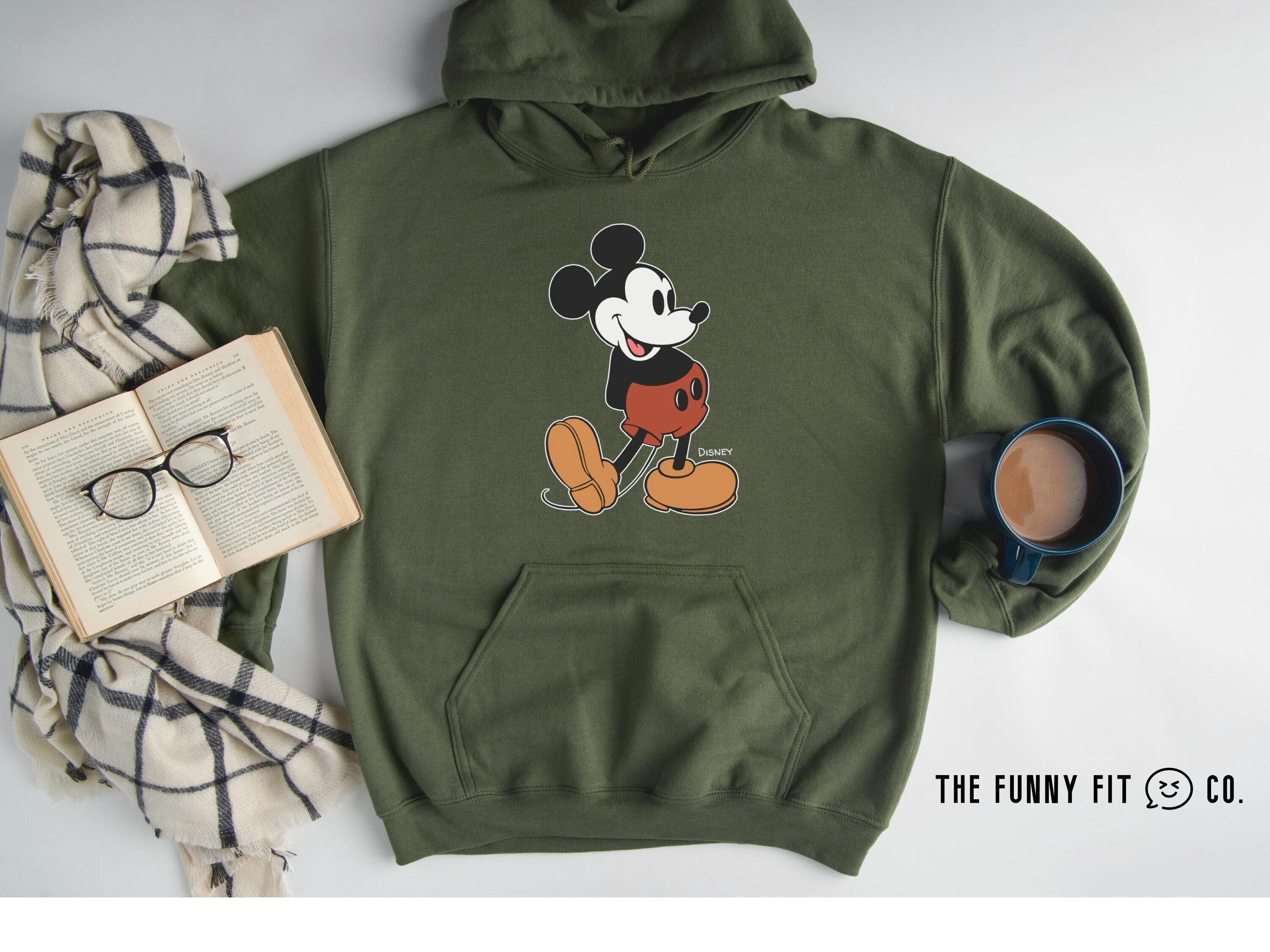 Sudaderas con capucha de Disney para mujer, jerséis de dibujos animados con  letras de Mickey Retro, sudaderas Harajuku lindas, Tops con bolsillo