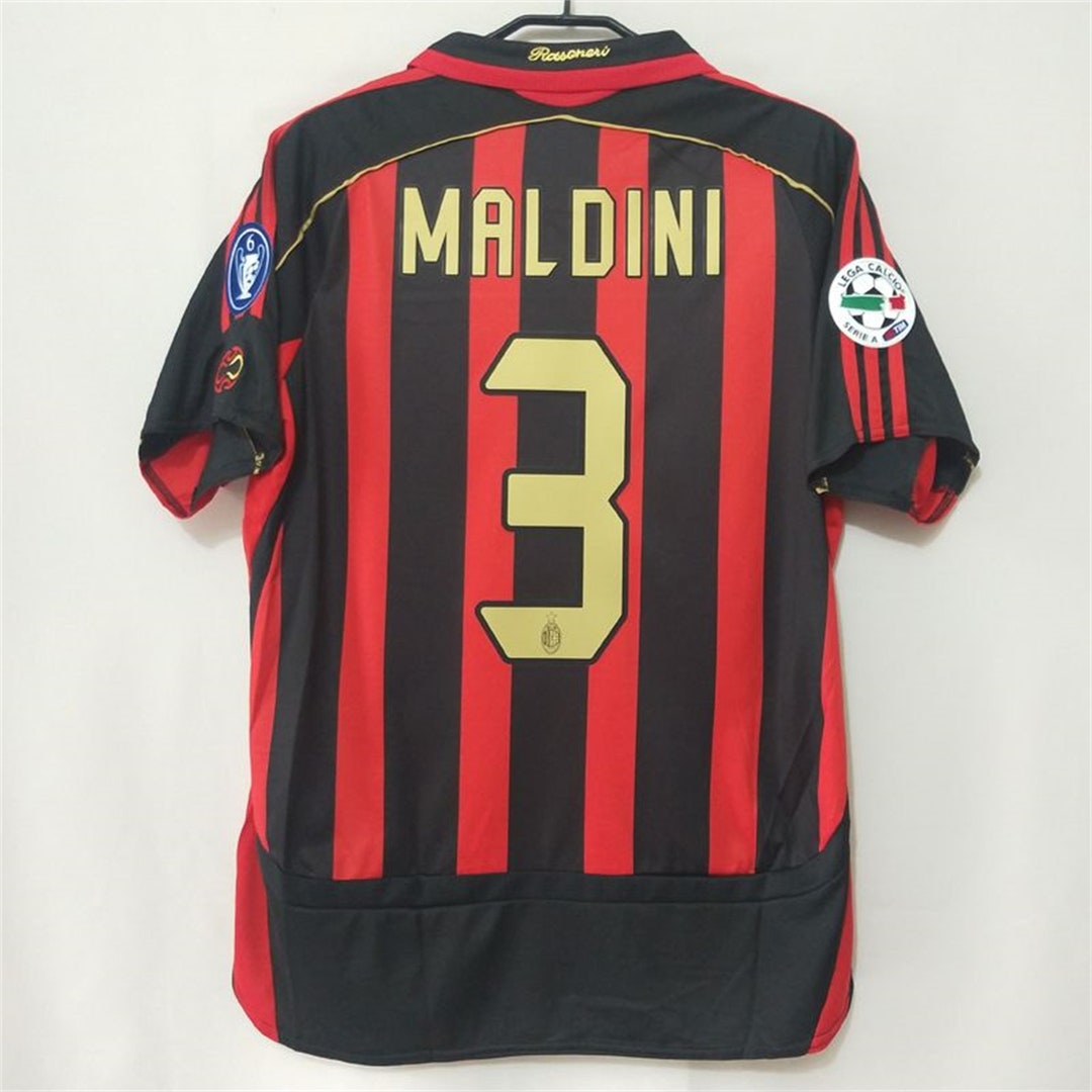 Maldini 3 Jersey AC Milan 2007 Cl Final Retro Classic Red Etsy.de