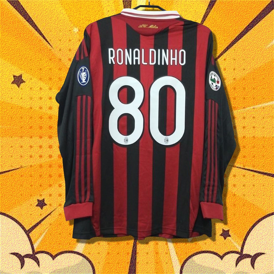 AC Milan Home Jersey Retro Jersey Ronaldinho AC Milan Retro - Etsy