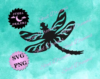 Dragonfly Silhouette, CNC Plasma, Garden Art SVG, PNG (Digital File)