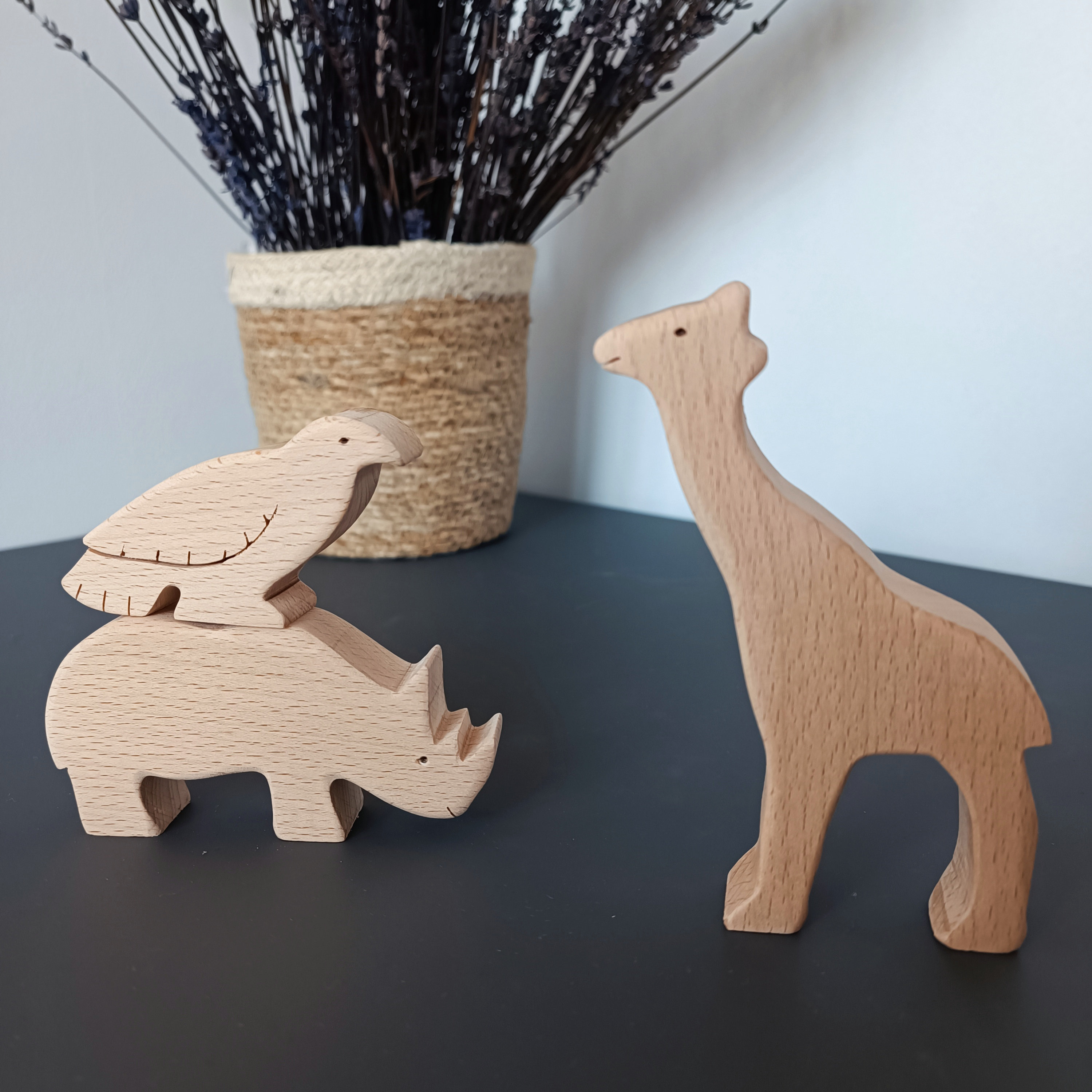 Safari Animal Figures Handmade Wooden Animal Toys Gift for Etsy