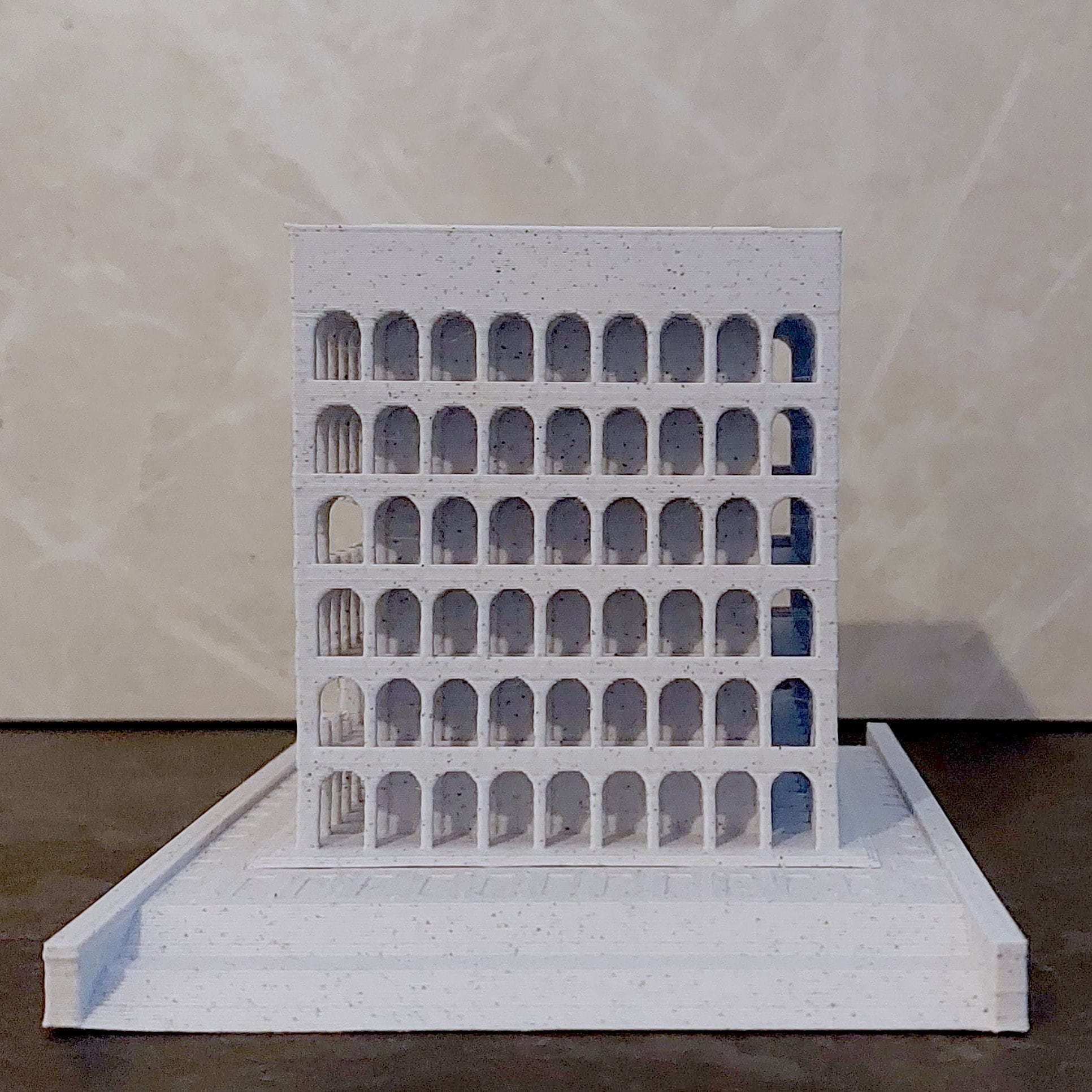 Palazzo della civiltà italiana 8 - Scultura Palazzo EUR stampato in 3D / edificio Roma / regalo per Architetti - Designer - Appassionati