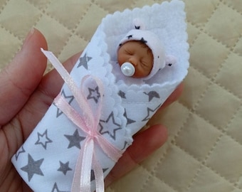 7,5 cm full-body siliconen babypop, siliconen baby, pasgeboren babypop zacht knuffelig lichaam