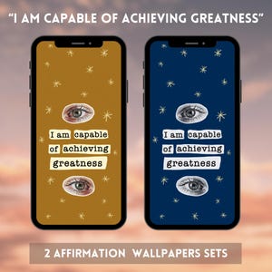 Law of Attraction Phone Wallpapers | Manifestation Affirmations | Positives Vibes | iPhone & Android | Instant download