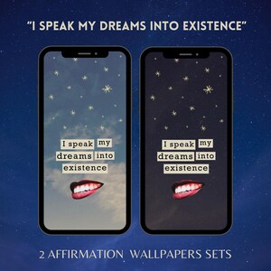 Positive Affirmation Phone Backgrounds | Law of Attraction | iPhone & Android | instant download