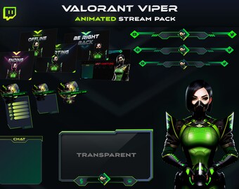 Valorant Viper Stream Overlay | Valorant Stream Pack | Gaming Stream Overlay Full Package | Valorant Animated Overlay | WEBM Format