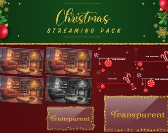 Christmas Stream Package/Transition/Twitch Set/Stream Overlay/Animated/Warm/Cozy