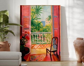 Matisse ouvre la fenêtre | Affiches Matisse | Matisse a inspiré l’estampe d’art méditerranéenne | affiches pastels | décor dopaminergique | cadre en bois en option