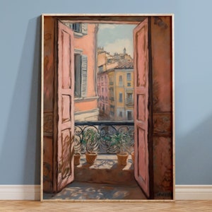 Matisse posters | Matisse open window | Palermo view through an open window | Matisse inspired Mediterranean print | digital download