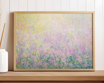 Monet posters | flower posters | art print Monet | soft vintage print | Monet inspired wall art | wild flowers meadow | pastel posters