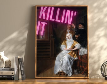 Feminism Poster, Feminist Poster, Motivation Poster, Killing It Poster, Renaissance Baroque * Mural | Art Print Feminism