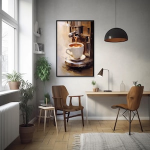 coffee painting | espresso poster | kitchen wall art