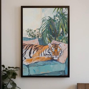 tiger poster - tiger wall art - bedroom wall art