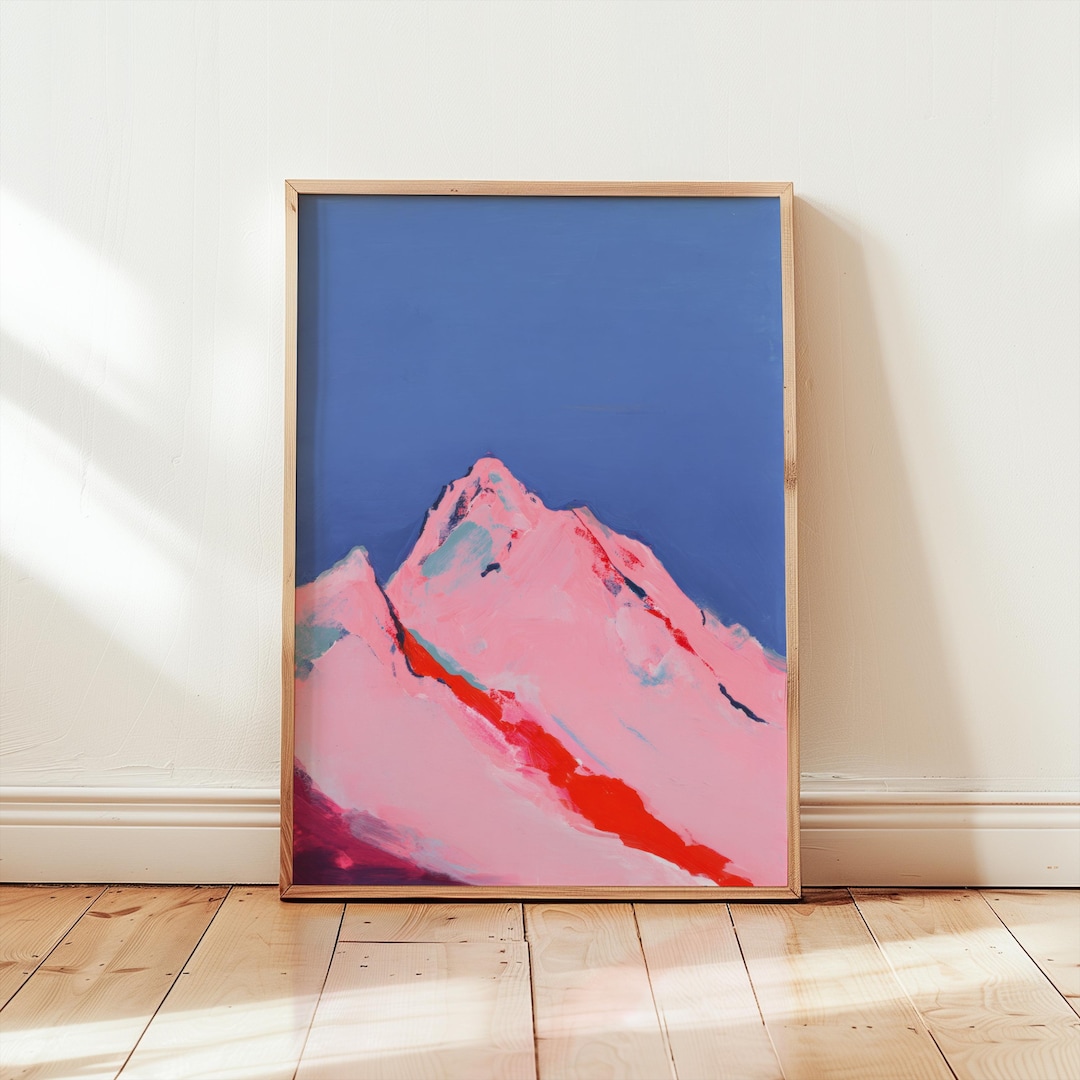 Minimalist Abstract Japandi Mountain Landscape Art | Calming Bold ...