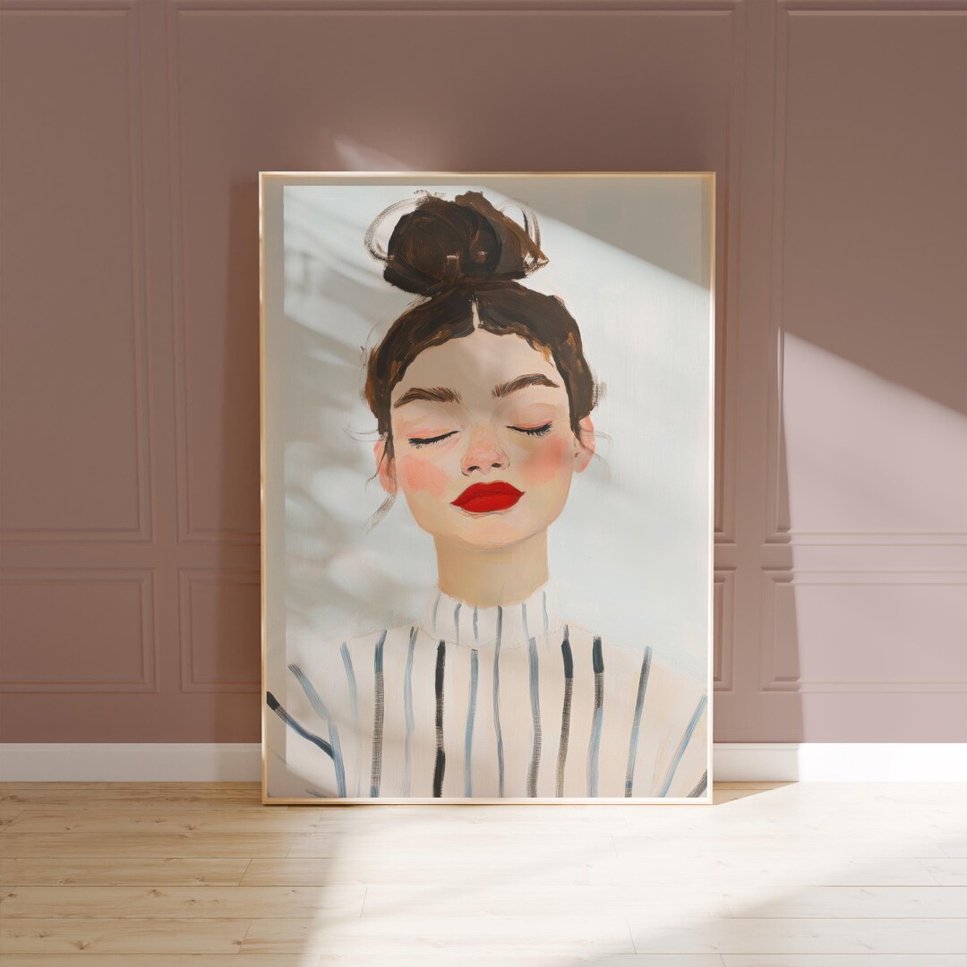 Woman Portrait Poster | Modern Minimalist Wall Art | Female Empowering ...