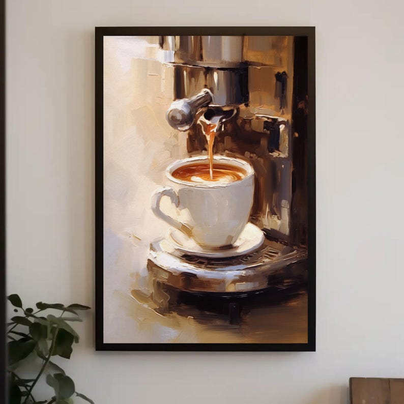 coffee painting | espresso poster | kitchen wall art