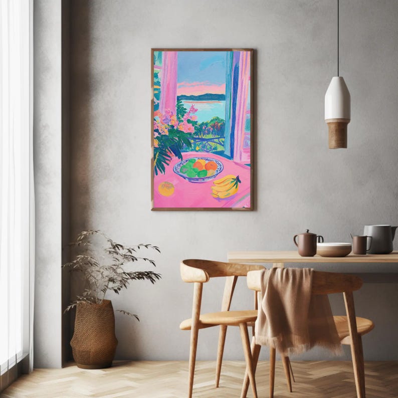 Matisse Open Window Matisse Inspired Lake View Poster Mediterranean Art