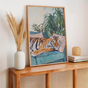 tiger poster - tiger wall art - bedroom wall art