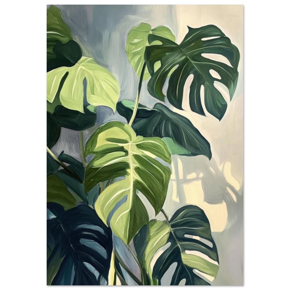 モンステラのポスター モンステラの絵画 | 植物アート | モンステラのポスター | エレガント