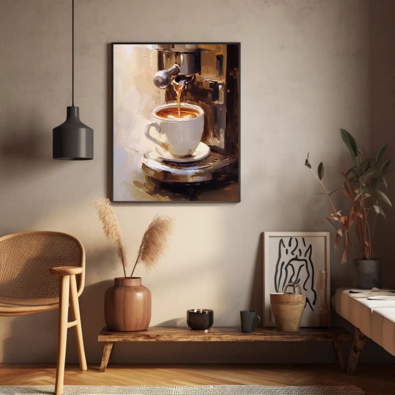 coffee painting | espresso poster | kitchen wall art