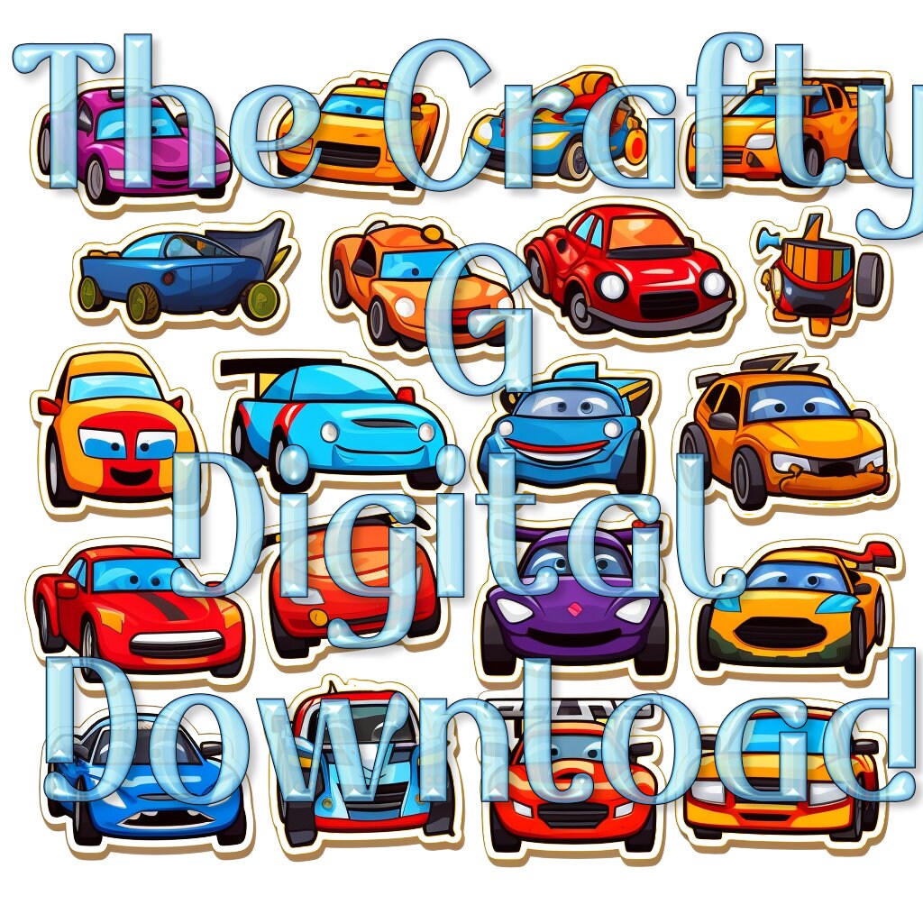 Cute Kiddie Car Stickers Png Etsy