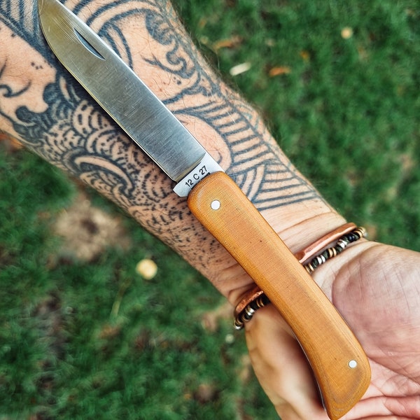 Knife The miner natural micarta