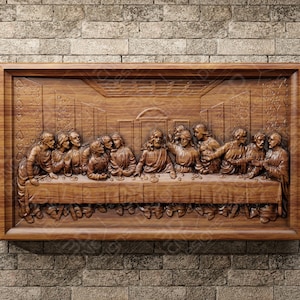 The Last Supper - STL File For CNC Wood Carving
