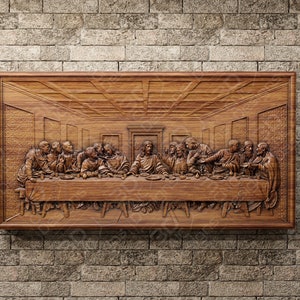 The Last Supper V3 - STL File For CNC Wood Carving