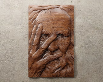 Old Man - STL File For CNC Wood Carving