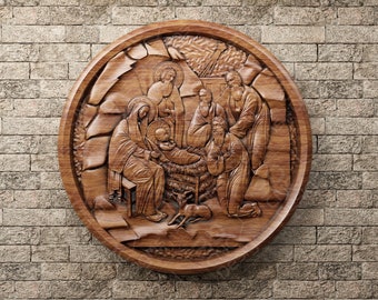 Nativity Scene - STL File For CNC Wood Carving