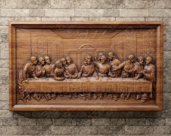 The Last Supper - STL File For CNC Wood Carving