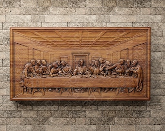 The Last Supper V3 - STL File For CNC Wood Carving