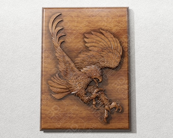 Eagle - STL File For CNC Wood Carving