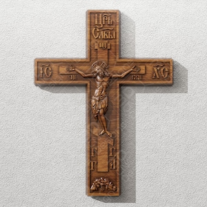 Jesus Cross V5 - STL File For CNC Wood Carving