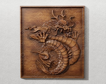 Chinese Dragon V2 - STL File For CNC Wood Carving