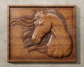 Horse V4 - STL File For CNC Wood Carving