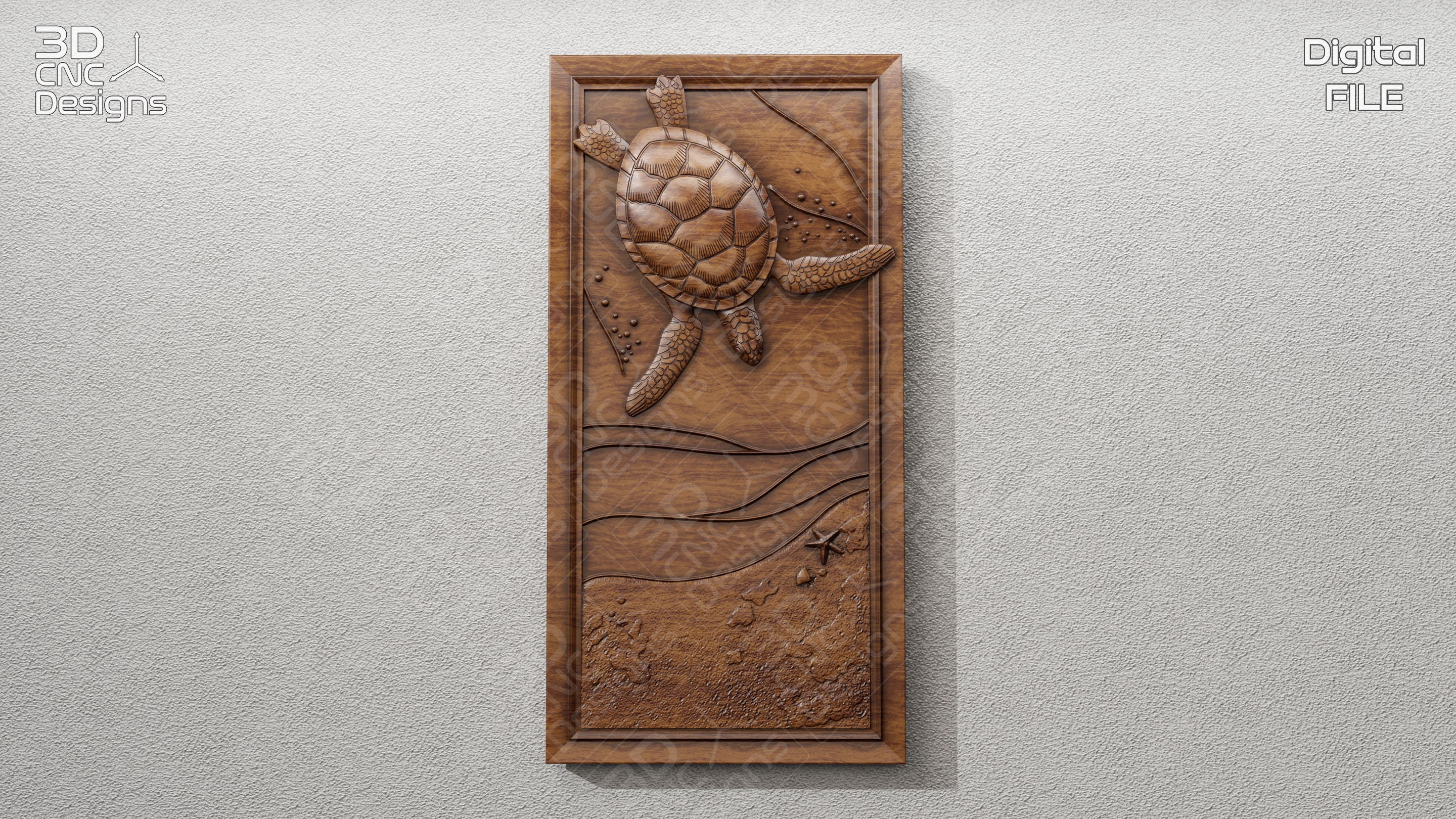 Sea Turtle V3 - STL File for CNC Wood Carving - Etsy