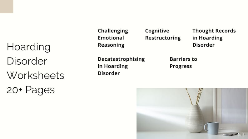Therapist/counsellor Hoarding Disorder Worksheets 20+ Pages - Etsy